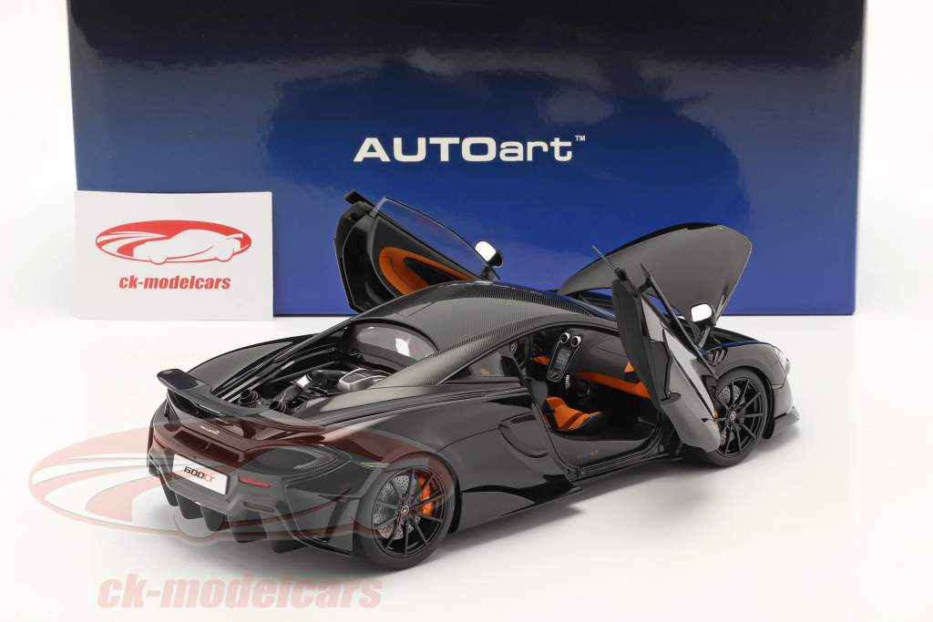 McLaren 600LT bouwjaar 2019 onyx zwart 1:18 AUTOart
