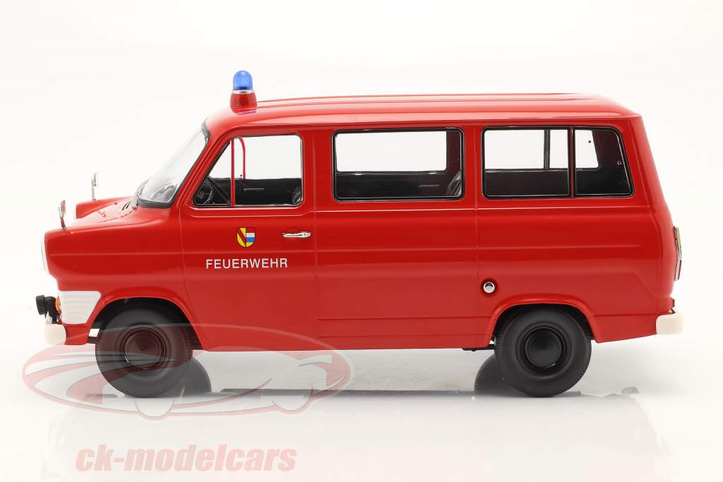 Ford Transit MK1 Van pompiers 1965-1970 rouge 1:18 KK-Scale