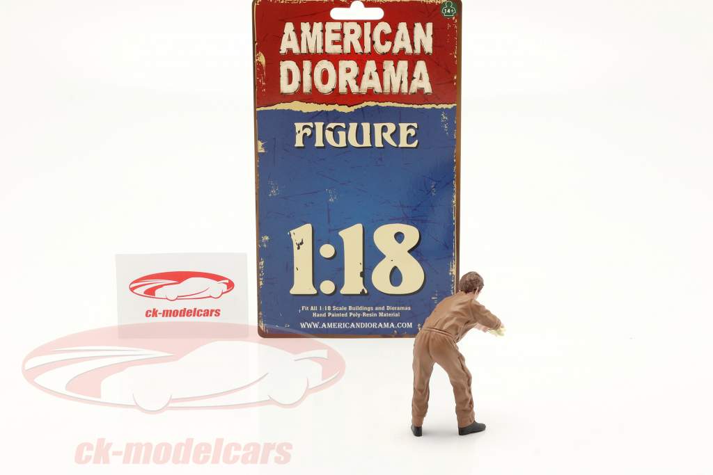Race Day serie 1 figuur #5 monteur jaren 60 1:18 American Diorama