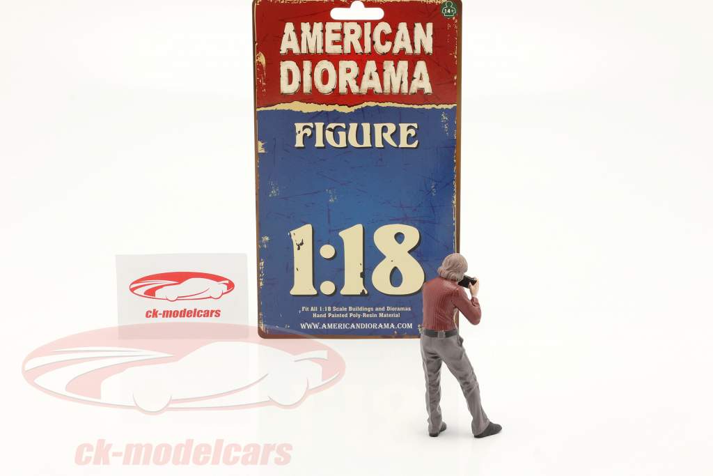 Race Day Series 1 figura #2 fotógrafo anos 60 1:18 American Diorama
