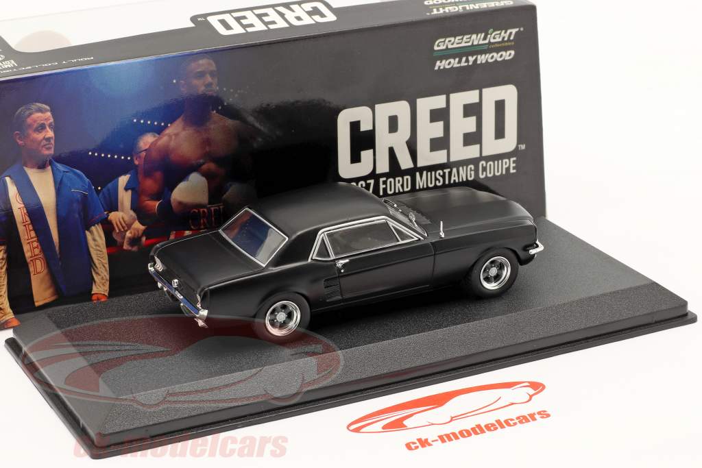 Ford Mustang Coupe 1967 Film Creed (2015) mat zwart 1:43 Greenlight