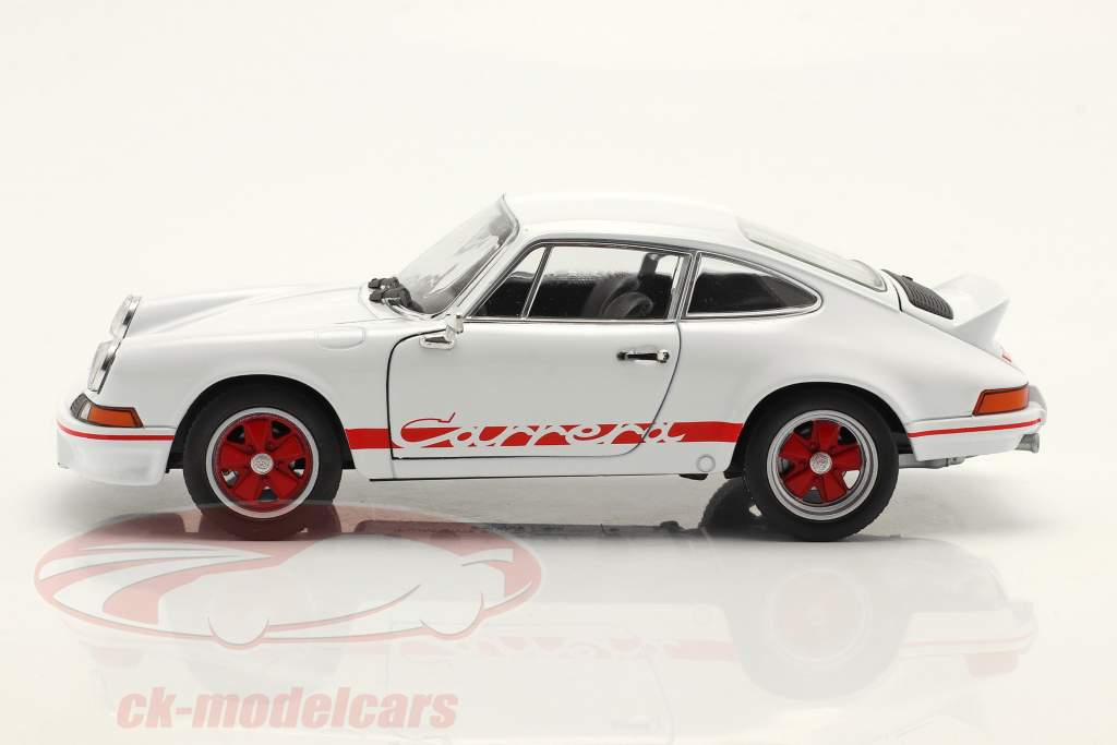 Porsche 911 Carrera RS 2.7 year 1973 white / red 1:24 Welly