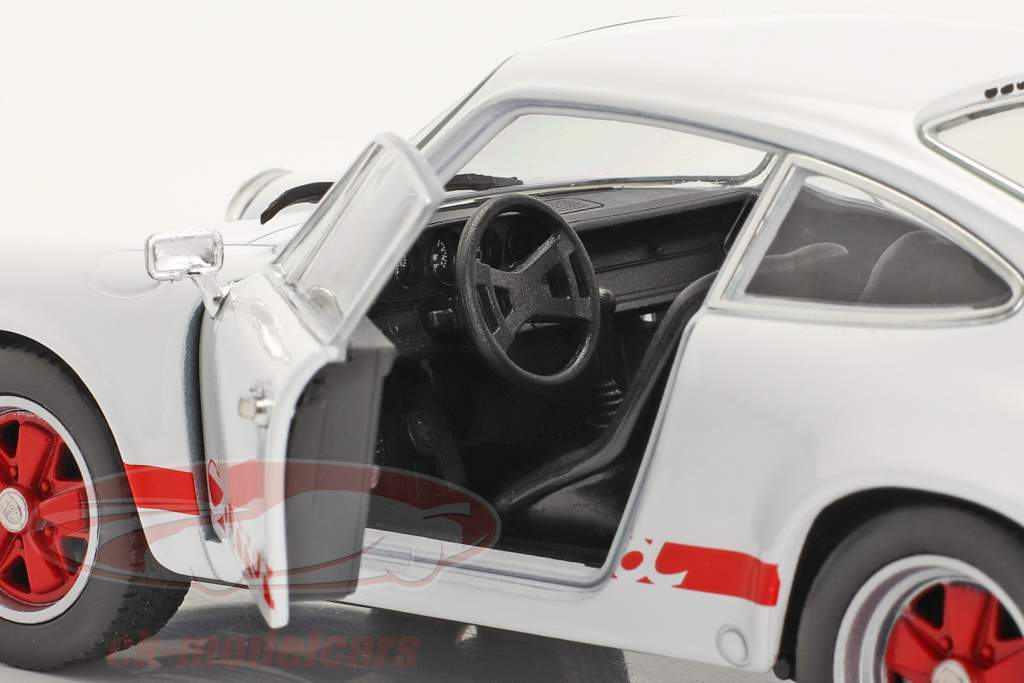 Porsche 911 Carrera RS 2.7 Année de construction 1973 blanche / rouge 1:24 Welly