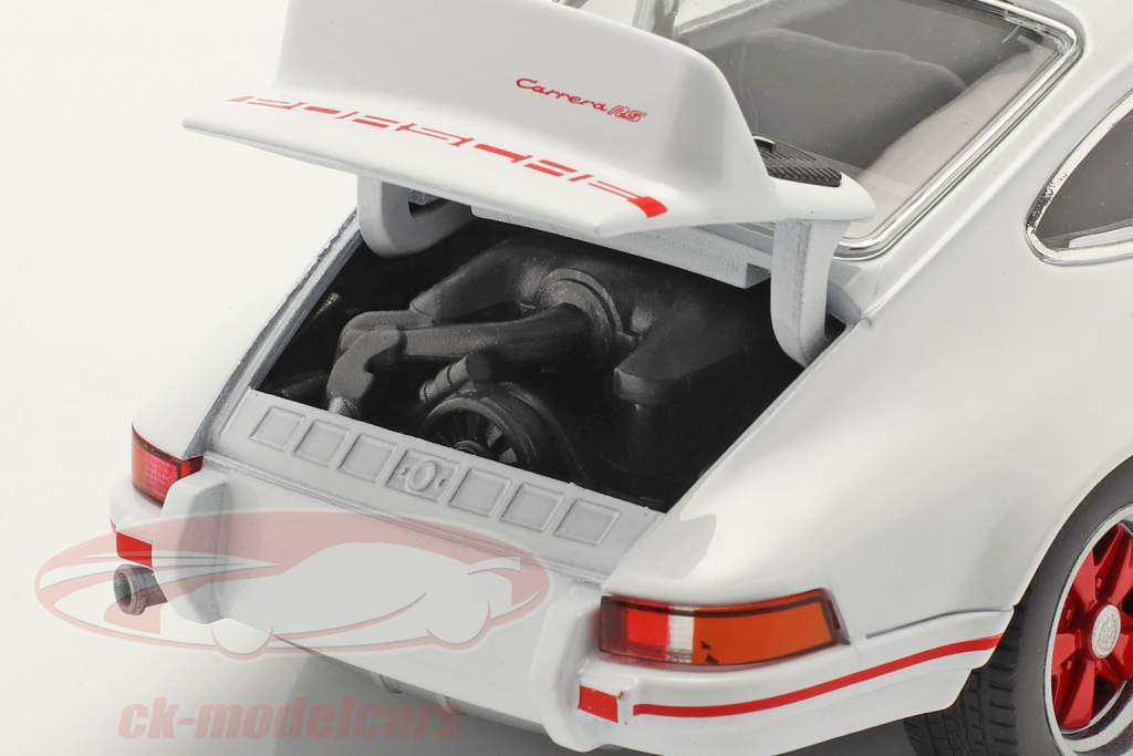 Porsche 911 Carrera RS 2.7 year 1973 white / red 1:24 Welly