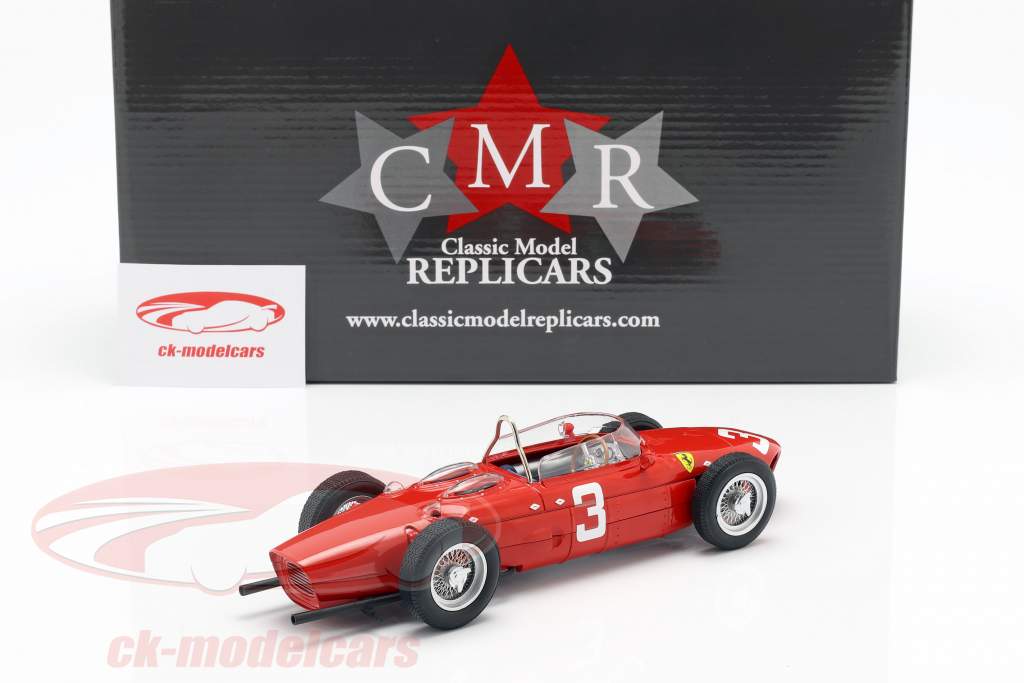 W. Graf Berghe v. Trips Ferrari 156 Sharknose #3 Sieger Niederlande GP F1 1961 1:18 CMR