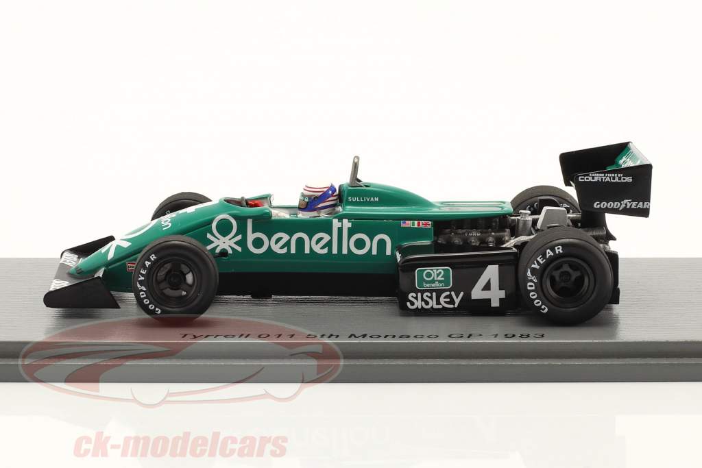 Danny Sullivan Tyrrell 011B #4 Quinto Mónaco GP fórmula 1 1983 1:43 Spark
