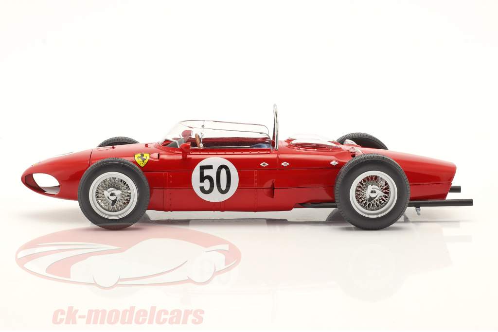 G. Baghetti Ferrari 156 Sharknose #50 vencedora francês GP Fórmula 1 1961 1:18 CMR