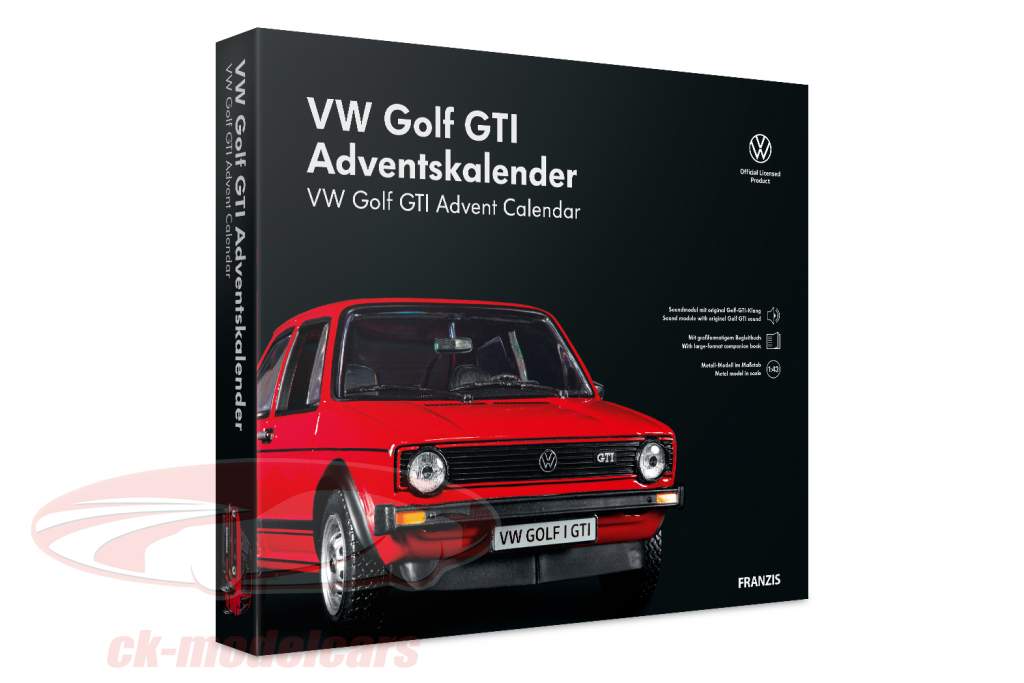 Volkswagen VW Golf GTI Advent kalender: VW Golf GTI 1976 rood 1:43 Franzis