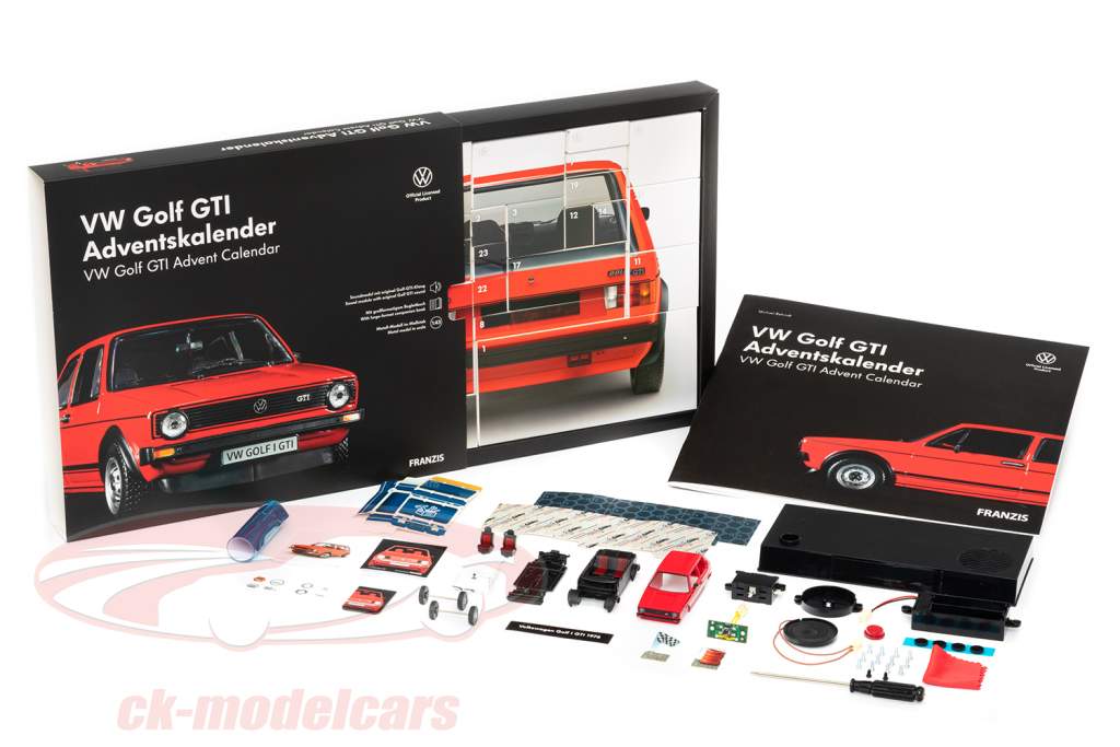 Volkswagen VW Golf GTI Adventskalender: VW Golf GTI 1976 Rød 1:43 Franzis