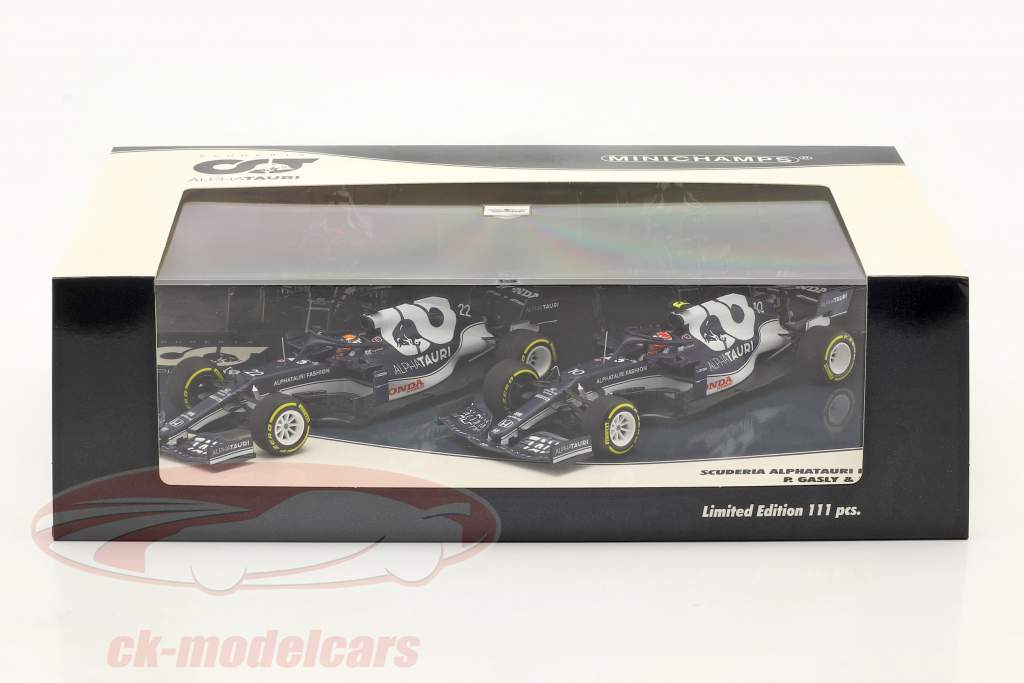 Gasly #10 & Tsunoda #22 2-Car Set Alpha Tauri AT02 Formel 1 2021 1:43 Minichamps