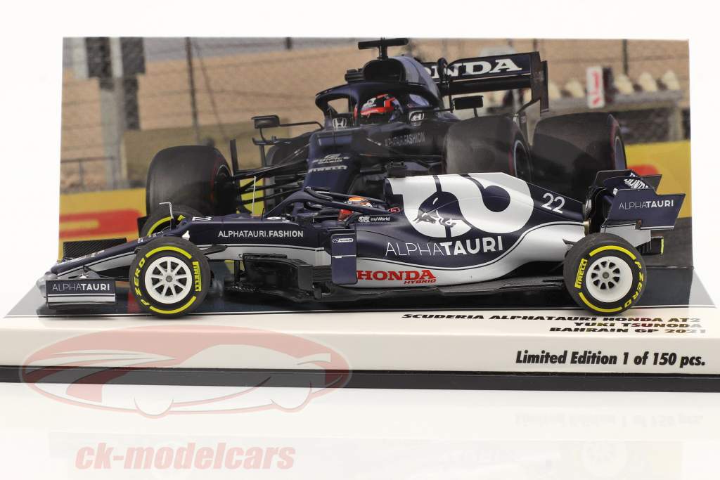 Yuki Tsunoda Alpha Tauri AT02 #22 Bahréin GP fórmula 1 2021 1:43 Minichamps