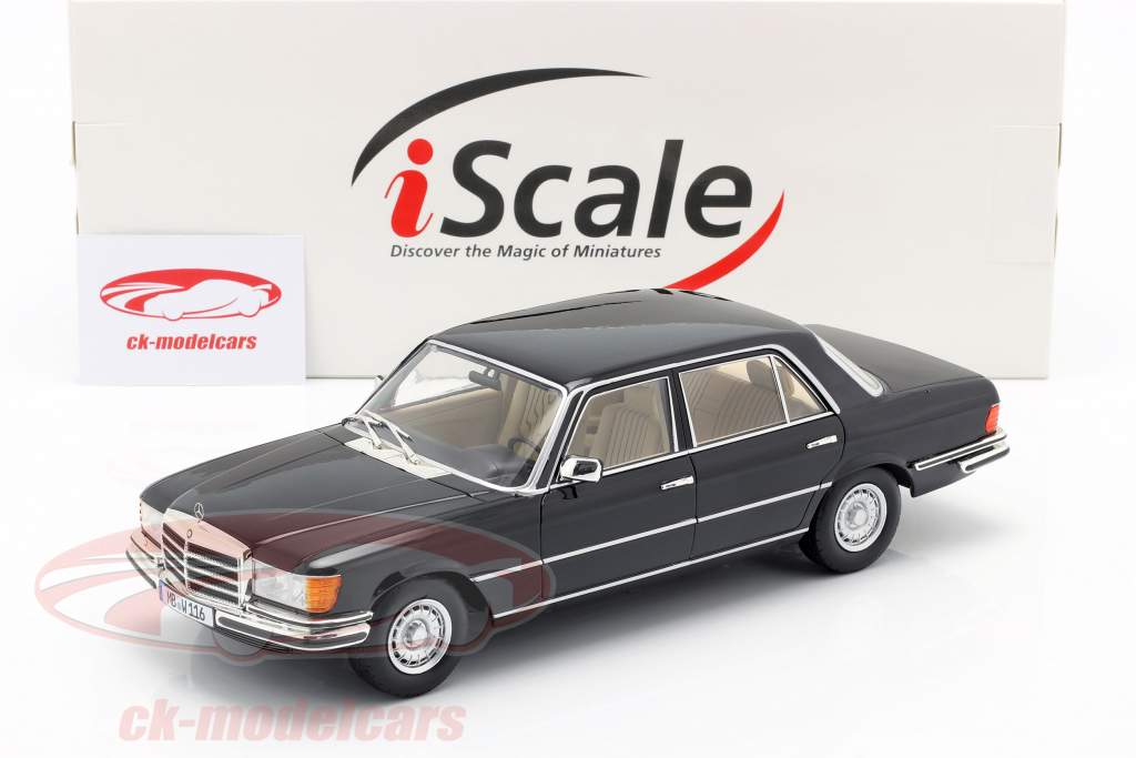 Mercedes-Benz S-klasse 450 SEL 6.9 (W116) 1975-1980 zwart 1:18 iScale