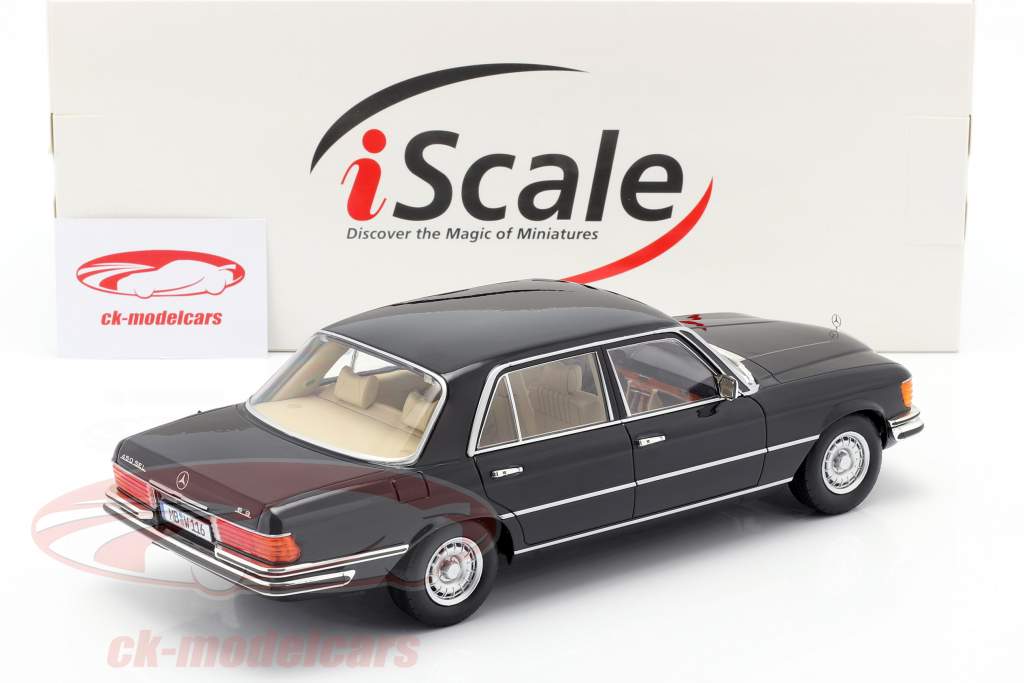 Mercedes-Benz S-класс 450 SEL 6.9 (W116) 1975-1980 чернить 1:18 iScale