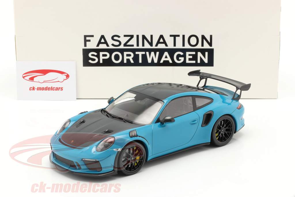 Porsche 911 (991 II) GT3 RS Weissach Package 2019 マイアミブルー / 黒 リム 1:18 Minichamps