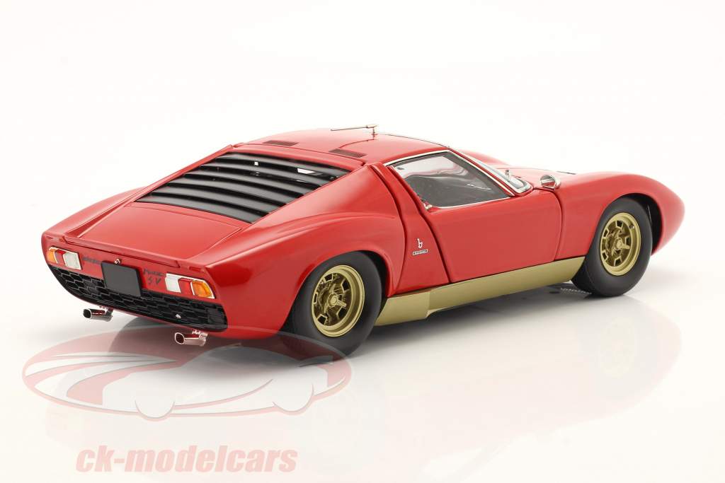 Lamborghini Miura SV year 1970 red / gold 1:18 Kyosho
