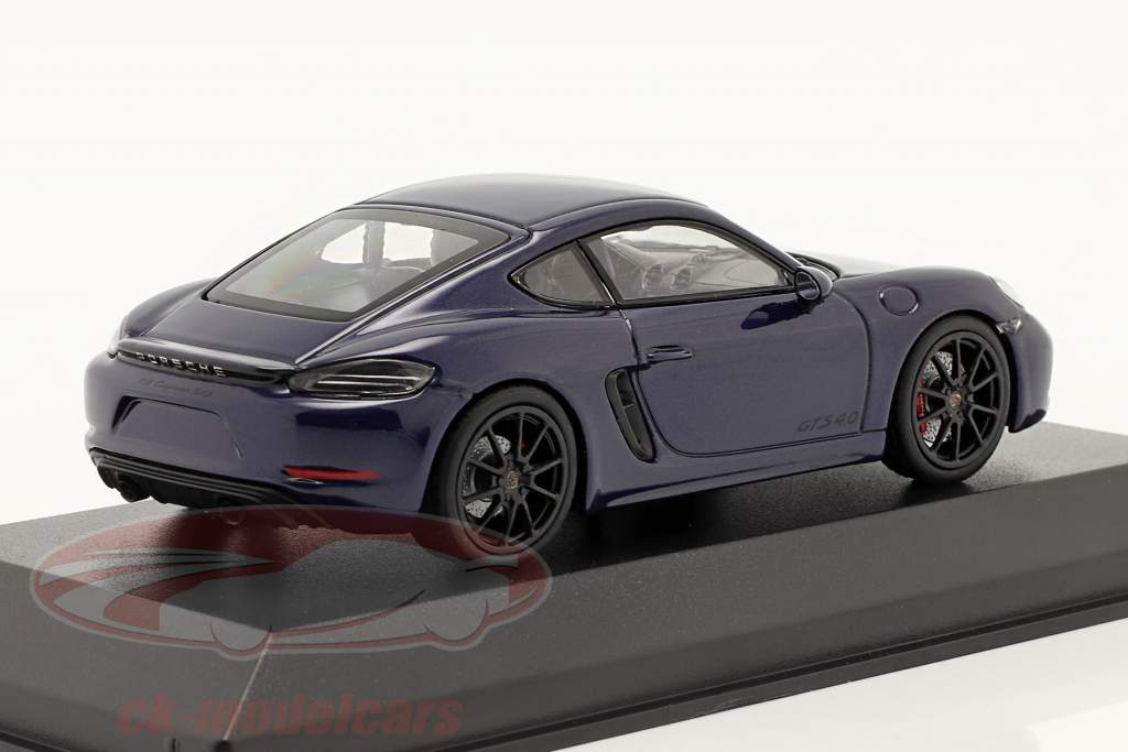 Porsche 718 (982) Cayman GTS Byggeår 2020 ensian blå metallisk 1:43 Minichamps