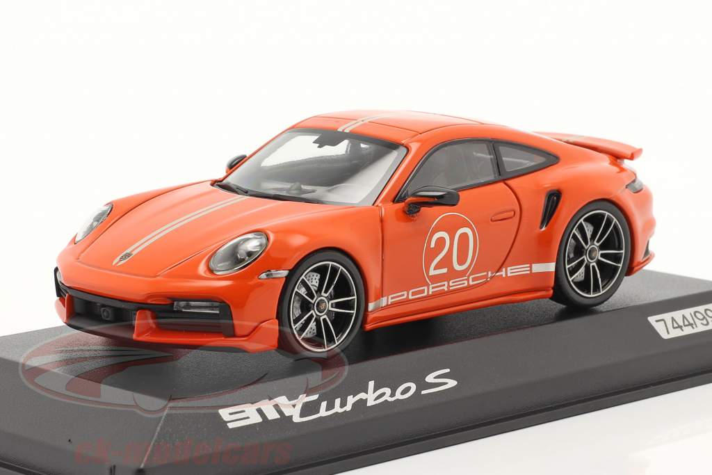 Porsche 911 Turbo S Chine 20e Anniversaire Édition golfe Orange 1:43 Minichamps