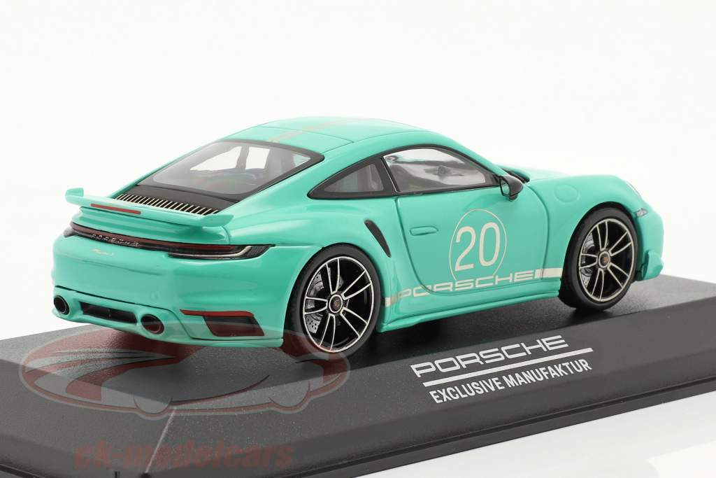Porsche 911 Turbo S Chine 20e Anniversaire Édition menthe vert 1:43 Minichamps