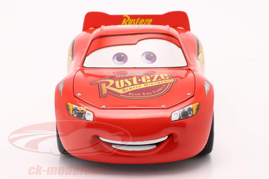 Lightning McQueen #95 Disney Film Cars Rød med Udstillingsvindue 1:18 Schuco