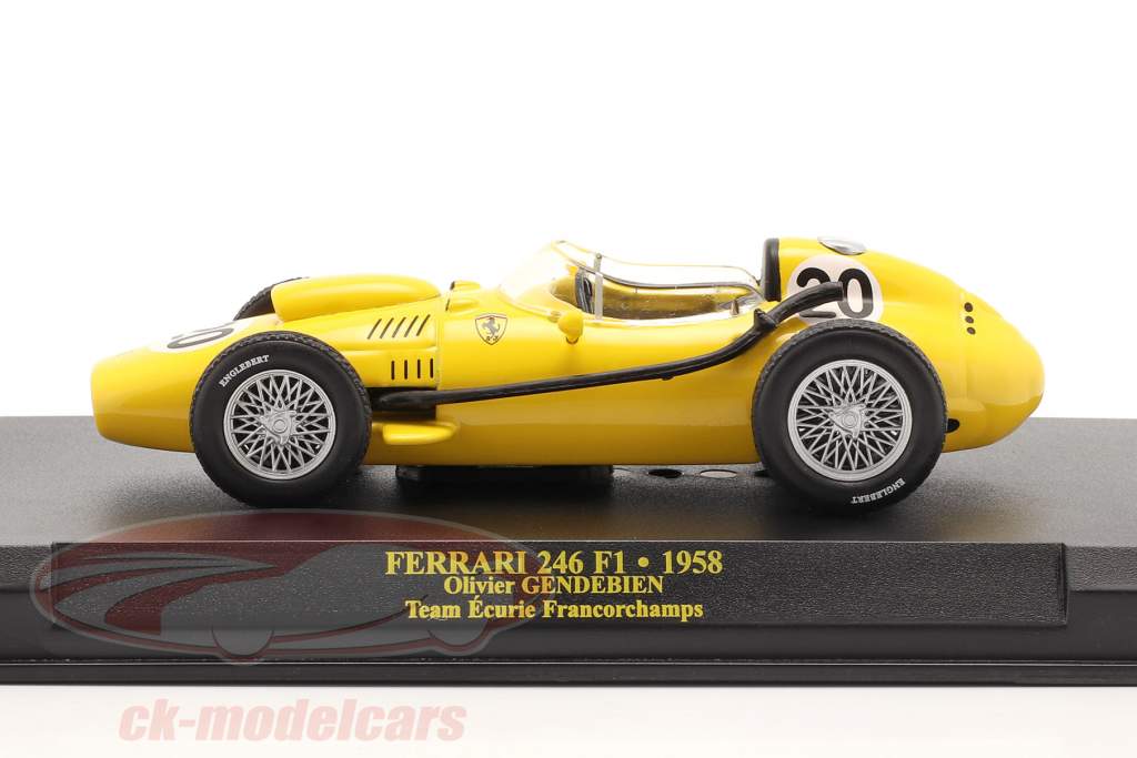 Olivier Gendebien Ferrari Dino 246F1 #20 formule 1 1958 1:43 Altaya