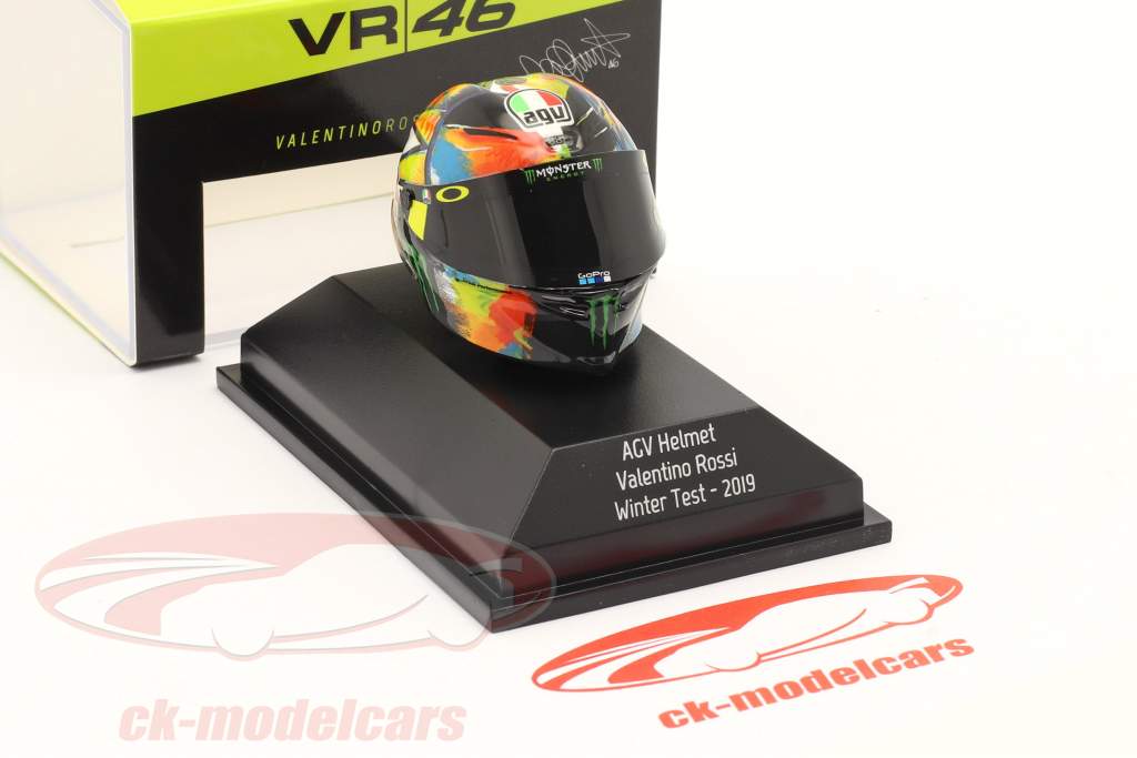 Valentino Rossi Winter Test MotoGP 2019 AGV capacete 1:8 Minichamps
