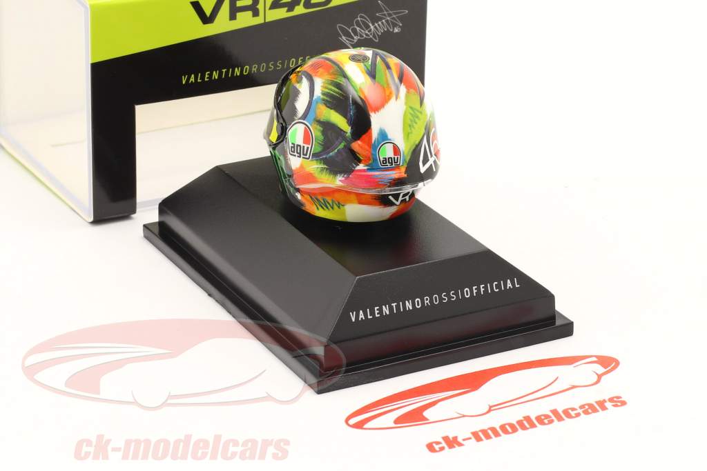Valentino Rossi Winter Test MotoGP 2019 AGV Helm 1:8 Minichamps