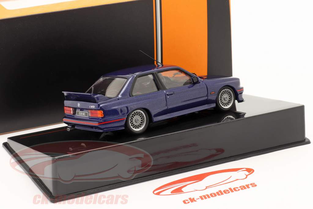 BMW M3 (E30) Sport Evolution year 1990 dark blue metallic 1:43 Ixo