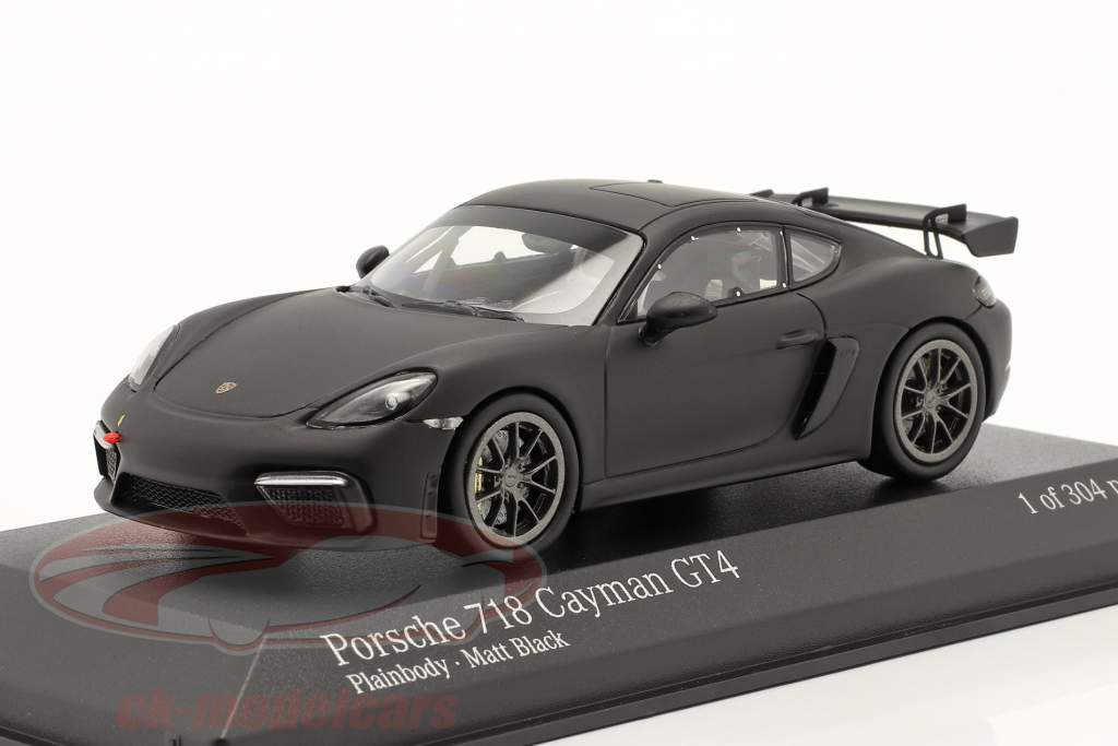 Porsche 718 Cayman GT4 Plain Body Edition 2020 垫 黑色的 1:43 Minichamps