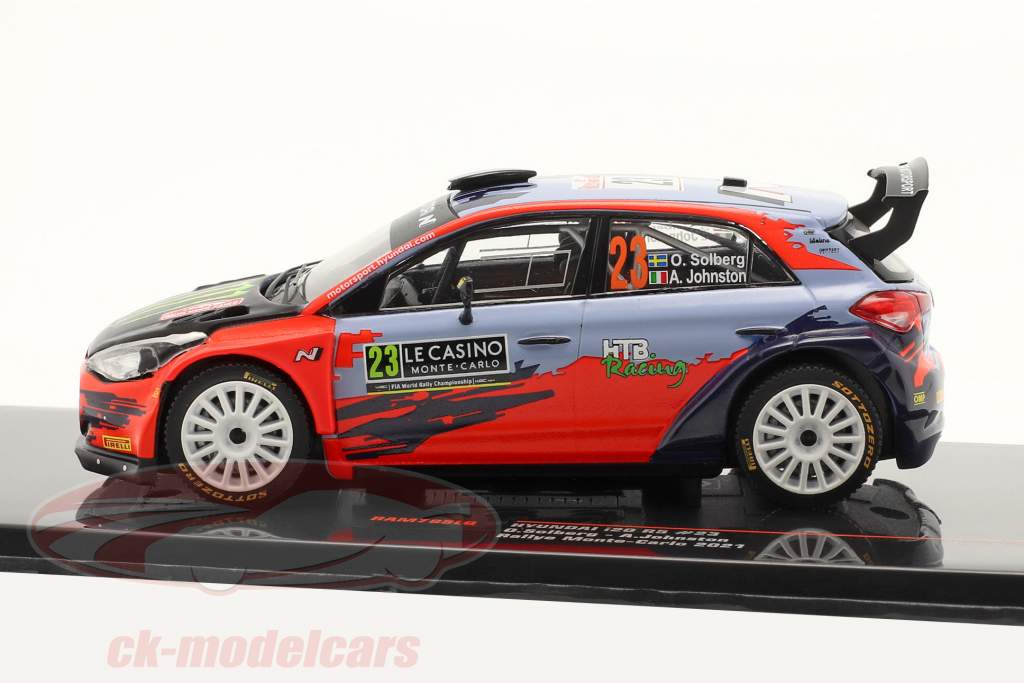 Hyundai i20 Coupe WRC #23 Rallye Monte Carlo 2021 Solberg, Johnston 1:43 Ixo