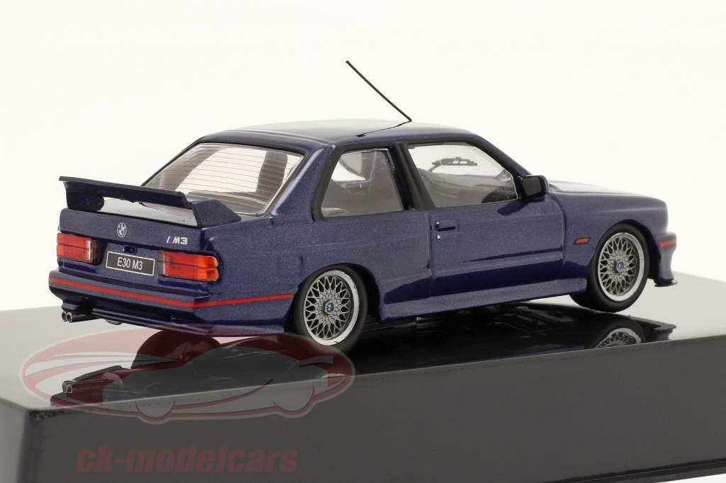 BMW M3 (E30) Sport Evolution year 1990 dark blue metallic 1:43 Ixo