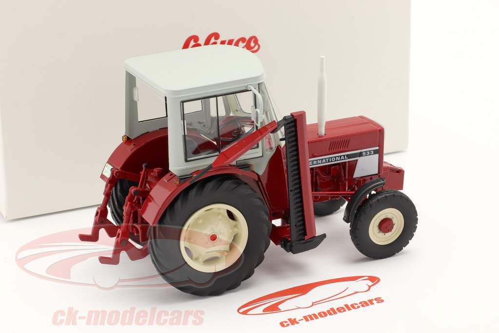 International 533 tractor with Convertible top and Cutter bar Red 1:32 Schuco
