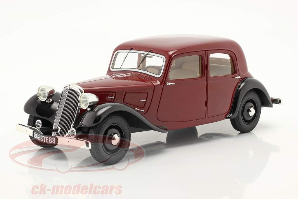 Citroen Traction Avant 7CV Byggeår 1935 rødbrun / sort 1:18 Cult Scale
