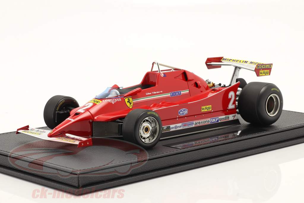 Gilles Villeneuve Ferrari 126C #2 fórmula 1 1980 1:18 GP Replicas