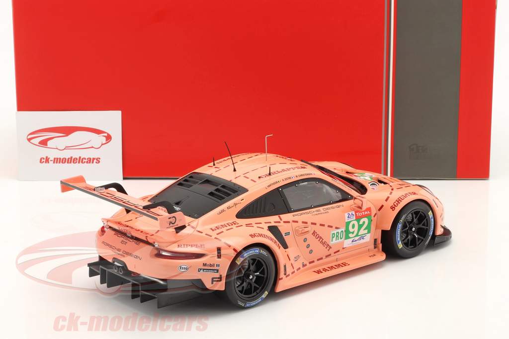 Porsche 911 (991) RSR #92 Classe Vincitore LMGTE 24h LeMans 2018 Pink Pig 1:18 Ixo
