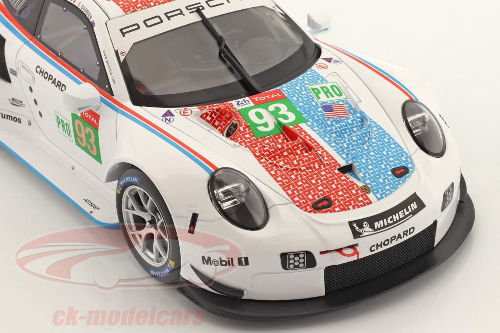 Porsche 911 (991) RSR #93 第三名 LMGTE Pro 24h LeMans 2019 Porsche GT Team 1:18 Ixo