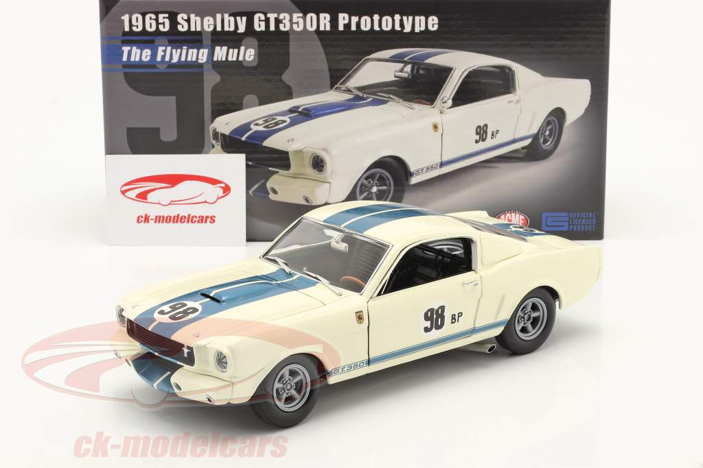 Ford Mustang Shelby GT350R The Flying Mule 1965 #98 blanco / azul 1:18 GMP