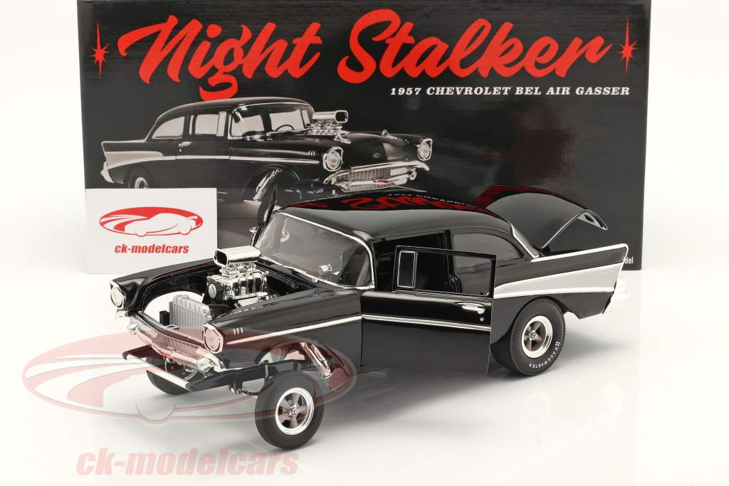 Chevrolet Bel Air Gasser Night Stalker 1957 le noir 1:18 GMP