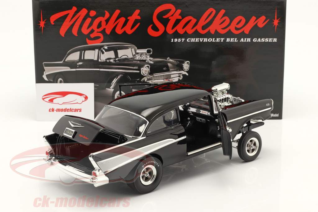 Chevrolet Bel Air Gasser Night Stalker 1957 schwarz 1:18 GMP