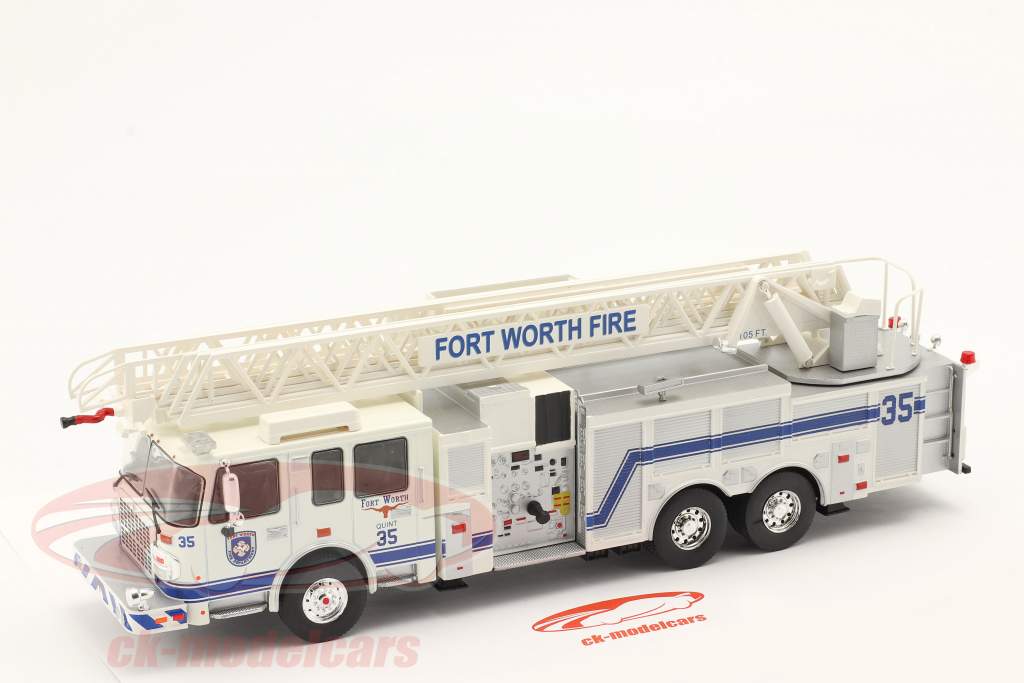 Smeal Spartan 105 RM fire Department Fort Worth 2015 white / blue 1:43 Altaya