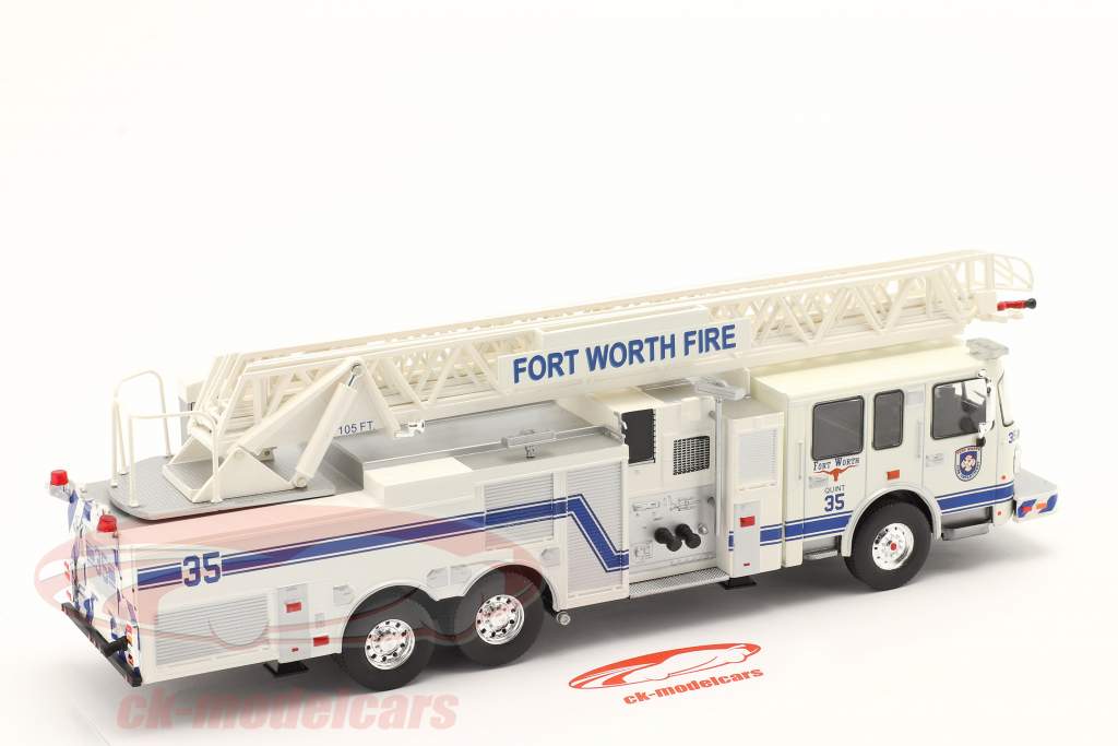 Smeal Spartan 105 RM Brandvæsen Fort Worth 2015 hvid / blå 1:43 Altaya