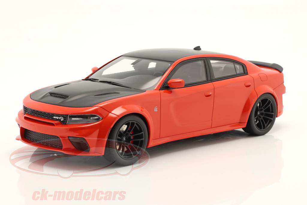 Dodge Charger Hellcat Redeye 2021 orange / sort 1:18 GT-Spirit