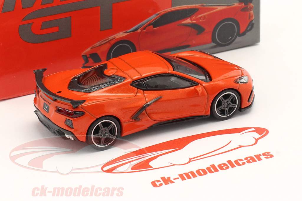 Chevrolet Corvette C8 Stingray LHD Byggeår 2020 Sebring orange 1:64 TrueScale