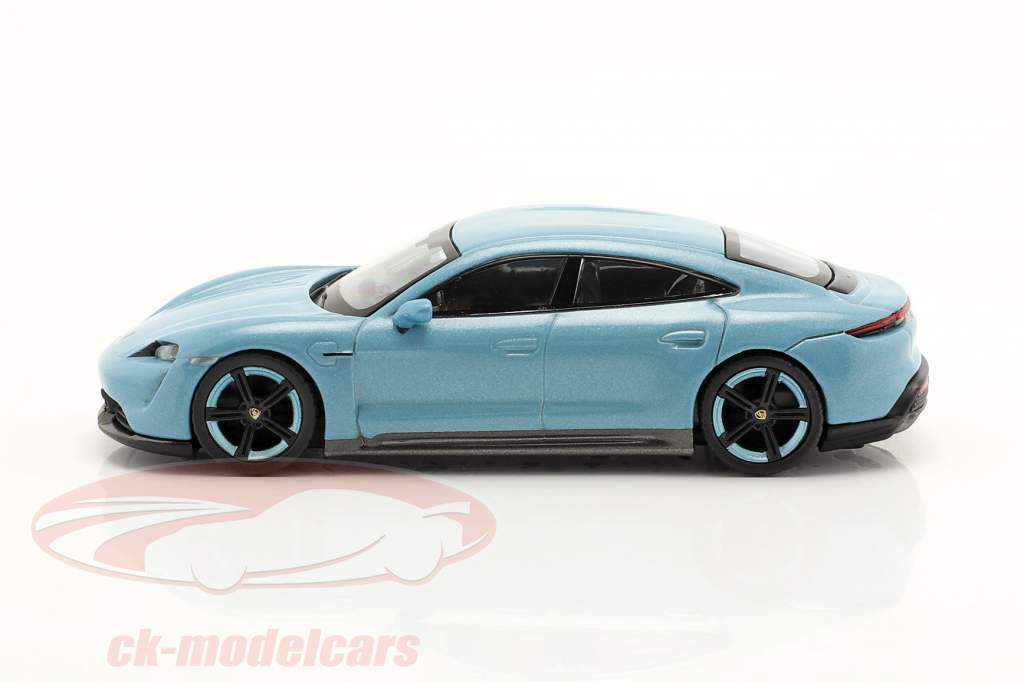 Porsche Taycan Turbo S LHD Année de construction 2020 gelé bleu métallique 1:64 TrueScale