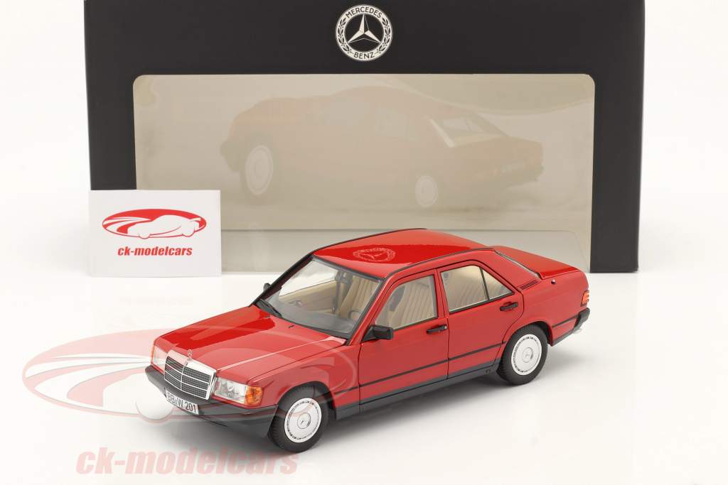 Mercedes-Benz 190E (W201) year 1982-1988 signal red 1:18 Norev