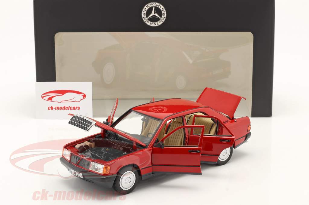 Mercedes-Benz 190E (W201) Année de construction 1982-1988 rouge de signalisation 1:18 Norev