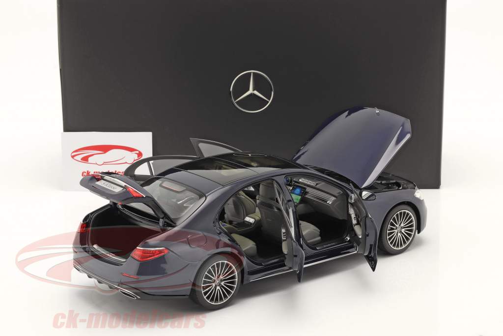 Mercedes-Benz S-klasse (V223) Byggeår 2020 nautisk blå 1:18 Norev