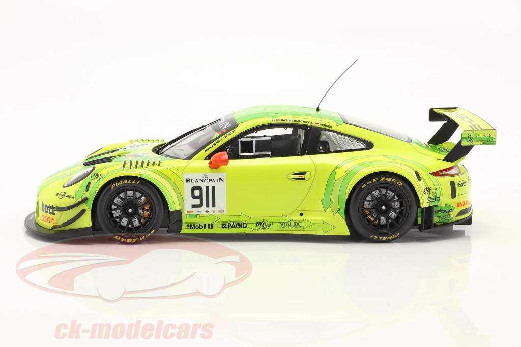 Porsche 911 GT3 R #911 Blancpain GT-serien Monza 2018 Manthey Grello 1:18 Ixo