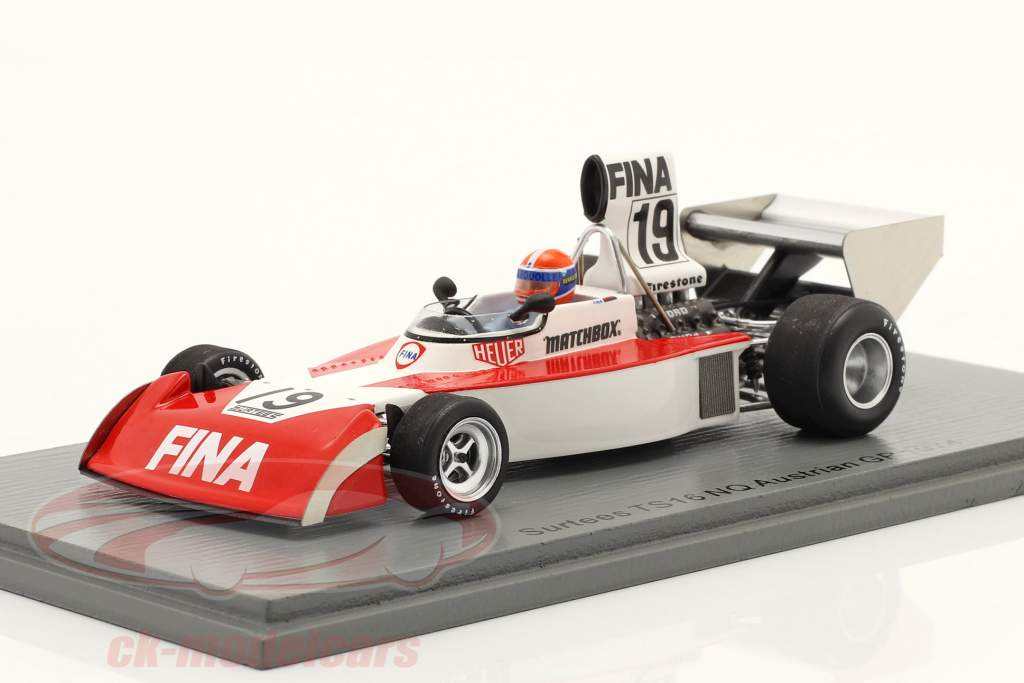 Jean-Pierre Jabouille Surtees TS16 #19 austriaco GP fórmula 1 1974 1:43 Spark