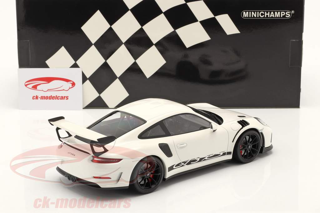 Porsche 911 (991 II) GT3 RS 2019 white / black rims 1:18 Minichamps