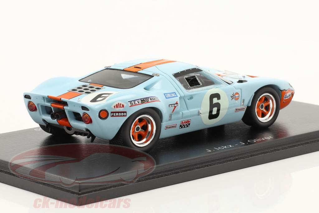 Ford GT40 Gulf #6 ganador 24h LeMans 1969 Ickx, Oliver 1:43 Spark